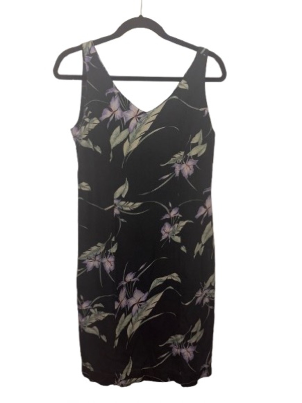 Tommy Bahama 100% Silk Floral V-Neck Dress Size 8